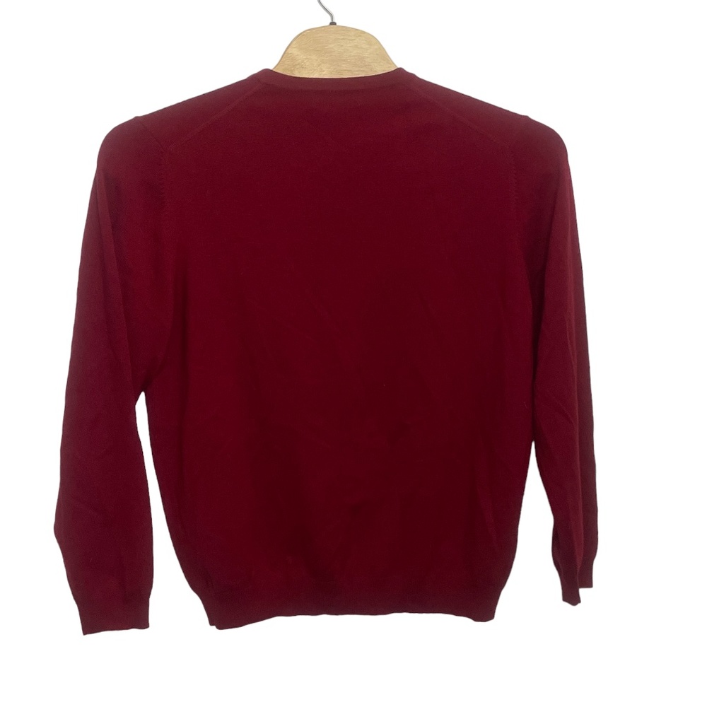 Brooks Brothers‎ XL Red V-neck Sweater Wool Blend - Picture 5 of 5